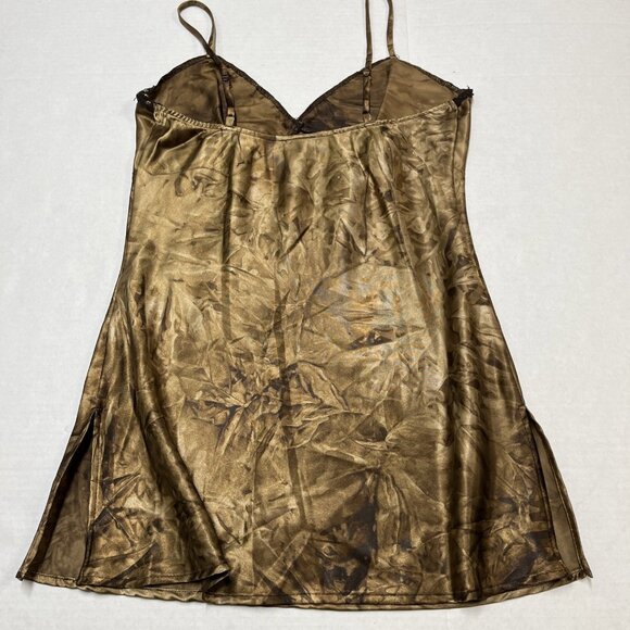Y2K Xhiliration Top S Brown Satin Babydoll Beaded Fairy‎ Whimsy Hippie Ethereal - Picture 11 of 11
